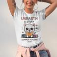 Unearth a Story Cute Kitten Summer Reading 2026 Cat Book Unisex Jersey T-Shirt Unearth a Story Cute Kitten Summer Reading 2026 Cat Book Unisex Jersey T-Shirt