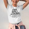 Vintage Retro Coffee Books & Cat Naps Unisex Jersey T-Shirt