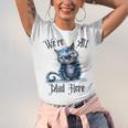 We'Re All Mad Here Cheshire Cat Alice Wonderland Book Kids Unisex Jersey T-Shirt