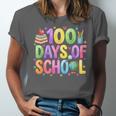 100 Days Of School Book Pencil Teachers Girls Kids 100th Day Unisex Jersey T-Shirt