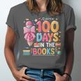 100th Day Of School Teacher Floral 100 Days In The Books Unisex Jersey T-Shirt