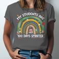 100th Day Of School Teachers Students Women Floral Books Unisex Jersey T-Shirt