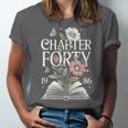 1986 Chapter Forty 40th Birthday Wildflower Book 40 Year Old Unisex Jersey T-Shirt