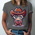 Adorable Book Lover Cowboy With Reading Glasses Cute Unisex Jersey T-Shirt Adorable Book Lover Cowboy With Reading Glasses Cute Unisex Jersey T-Shirt