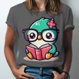 Adorable Book Lover Humming Bird With Reading Glasses Cute Unisex Jersey T-Shirt Adorable Book Lover Humming Bird With Reading Glasses Cute Unisex Jersey T-Shirt