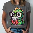 Adorable Book Lover Iguana With Reading Glasses Cute Unisex Jersey T-Shirt
