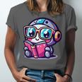Adorable Book Lover Robot With Reading Glasses Cute Unisex Jersey T-Shirt Adorable Book Lover Robot With Reading Glasses Cute Unisex Jersey T-Shirt