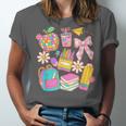 Apple Disco Pencil Books Bow Teacher Student Back To School Unisex Jersey T-Shirt