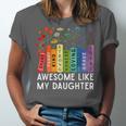 Awesome Like My Daughter Books Floral Proud Mom Women Unisex Jersey T-Shirt