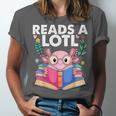 Axolotl Books Readsalotl Reading Bookworm Boys Girls Unisex Jersey T-Shirt Axolotl Books Readsalotl Reading Bookworm Boys Girls Unisex Jersey T-Shirt