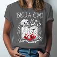 Bella Ciao Goodbye Beautiful Skull Book Of Dark Magic Occult Unisex Jersey T-Shirt