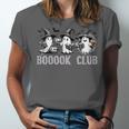 Boo Ghost Books Book Club Halloween Women School Teacher Unisex Jersey T-Shirt Boo Ghost Books Book Club Halloween Women School Teacher Unisex Jersey T-Shirt