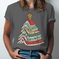 Book Christmas Tree For Librarians Book Lovers Unisex Jersey T-Shirt