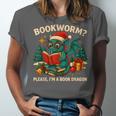 Book Dragon Christmas Reading For Fantasy Lovers Unisex Jersey T-Shirt