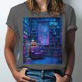 Book Library Bookshelf Armchair Window Pattern Print Unisex Jersey T-Shirt