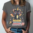 Book Lover Chibi Dragon With Big Red Glasses Bookworm Unisex Jersey T-Shirt