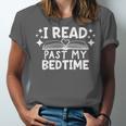 Book Lover Reading Bookish Floral I Read Past My Bedtime Unisex Jersey T-Shirt