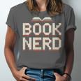 Book Nerd Retro Pixel Reading Librarian Aesthetic Unisex Jersey T-Shirt