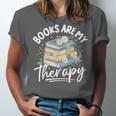 Book Are My Therapy Aesthetic Bookish Reading Unisex Jersey T-Shirt