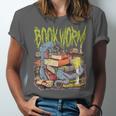 Graphic Book Worm Monster Horror Reading Book Lover Unisex Jersey T-Shirt