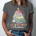 All Booked For Christmas Book Tree Lights Christmas Library Unisex Jersey T-Shirt All Booked For Christmas Book Tree Lights Christmas Library Unisex Jersey T-Shirt