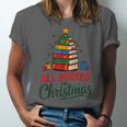 All Booked For Christmas Librarian Reader Xmas Pajama Unisex Jersey T-Shirt