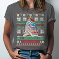 All Booked For Christmas Tree Book Ugly Christmas Sweatshirt Unisex Jersey T-Shirt