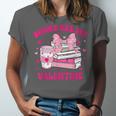 All Booked For Valentines Book Reading Coquette Bow Unisex Jersey T-Shirt