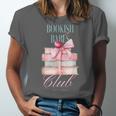 Bookish Babes Club Cute Pink Book Stack With Bow Unisex Jersey T-Shirt