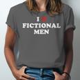 Bookish Quote Reading Lover I Love Fictional Men Unisex Jersey T-Shirt