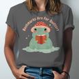 Bookmarks Are For Quitters Frog Reading Book Graphic Unisex Jersey T-Shirt Bookmarks Are For Quitters Frog Reading Book Graphic Unisex Jersey T-Shirt