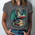 Books Dragon Reading Book Lover Unisex Jersey T-Shirt Books Dragon Reading Book Lover Unisex Jersey T-Shirt