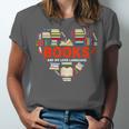 Books Heart Valentines Day Books Are My Love Language Unisex Jersey T-Shirt Books Heart Valentines Day Books Are My Love Language Unisex Jersey T-Shirt