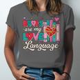 Books Are My Love Language Unisex Jersey T-Shirt