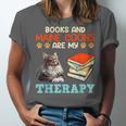 BOOKS AND MAINE COONS ARE MY THERAPY Main Coon Unisex Jersey T-Shirt