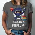 Books Ninja Read Reading Librarian Book Toddler Boys Kids Unisex Jersey T-Shirt