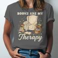 Books Are My Therapy Cozy Reading Chair Artwork Unisex Jersey T-Shirt Books Are My Therapy Cozy Reading Chair Artwork Unisex Jersey T-Shirt