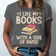 I Like My Books With a Side Of Panic Thriller Unisex Jersey T-Shirt
