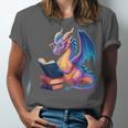 Bookworm Book Lover Women Girls Dragon Reading Unisex Jersey T-Shirt