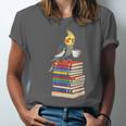 Bookworm Cockatiel Bird Reading Books Drinking Coffee Lover Unisex Jersey T-Shirt