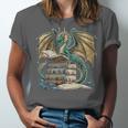 Bookworm Dragons Reading Book Dragons And Books Unisex Jersey T-Shirt Bookworm Dragons Reading Book Dragons And Books Unisex Jersey T-Shirt