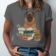 Capybara Glasses Reading Books Capybara Nerd Bookworm Unisex Jersey T-Shirt