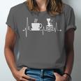 Cat Book Coffee Lover Heartbeat Cat Lover Book Lover Unisex Jersey T-Shirt Cat Book Coffee Lover Heartbeat Cat Lover Book Lover Unisex Jersey T-Shirt