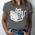 Cat Book Humor How To Train Your Human Unisex Jersey T-Shirt Cat Book Humor How To Train Your Human Unisex Jersey T-Shirt