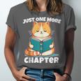 Cat Reading Books Bookworm Read One More Chapter Unisex Jersey T-Shirt