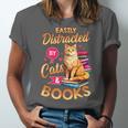Cat Shirts For Women Book Lover Shirt Cats And Books Unisex Jersey T-Shirt