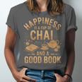Chai And A Good Book Lover Reading Chai Tea Chai Latte Unisex Jersey T-Shirt Chai And A Good Book Lover Reading Chai Tea Chai Latte Unisex Jersey T-Shirt