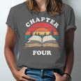 Chapter Four Book Reading 4th Birthday 4 Year Old Unisex Jersey T-Shirt Chapter Four Book Reading 4th Birthday 4 Year Old Unisex Jersey T-Shirt