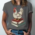 Chicken Books Back To School First Day Of School Boys Girls Unisex Jersey T-Shirt