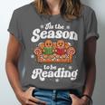 Christmas Book Lover Gingerbread Library Reading Bookaholic Unisex Jersey T-Shirt Christmas Book Lover Gingerbread Library Reading Bookaholic Unisex Jersey T-Shirt